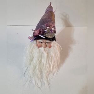 Creative Design Santa Head Ornament Lavender